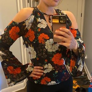 Floral Cut Out Top